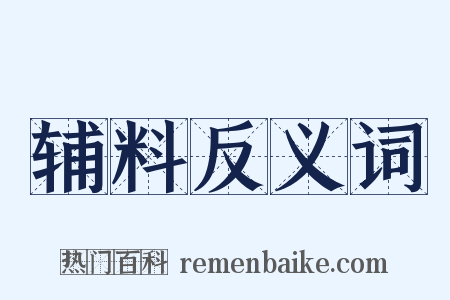 辅料反义词是什么意思的图片